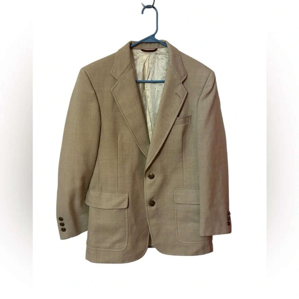 VTG 1980s HART SCHAFFNER MARX JACK NICKLAUS GOLDEN BEAR BLAZER / SPORT COAT 44R